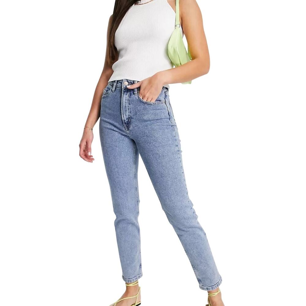 Asos Denim Stone Wash Slim Mom Fit Jeans Size 4